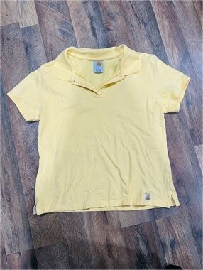 Carhartt Women’s Light Yellow Button-Down Polo